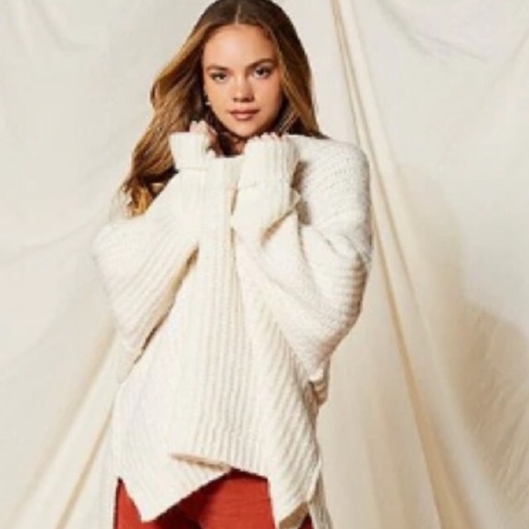 #33 New! Free People Blue Bell Chunky Oversized SweaterNWT - Picture 7 of 7